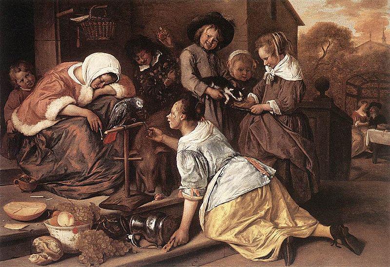 Jan Steen The Effects of Intemperance oil painting picture